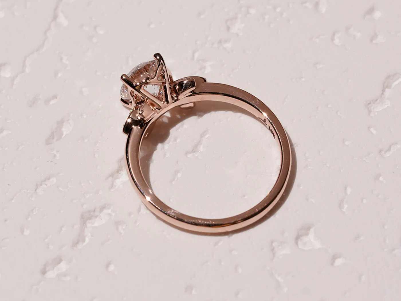 18k Rose Gold Diamond Ring — view 4