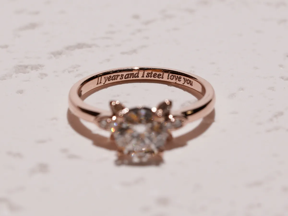18k Rose Gold Diamond Ring — 3