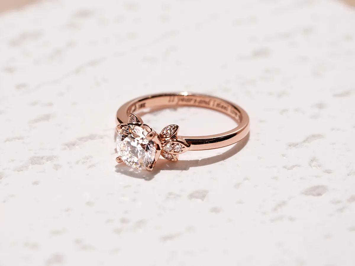 18k Rose Gold Diamond Ring — 2