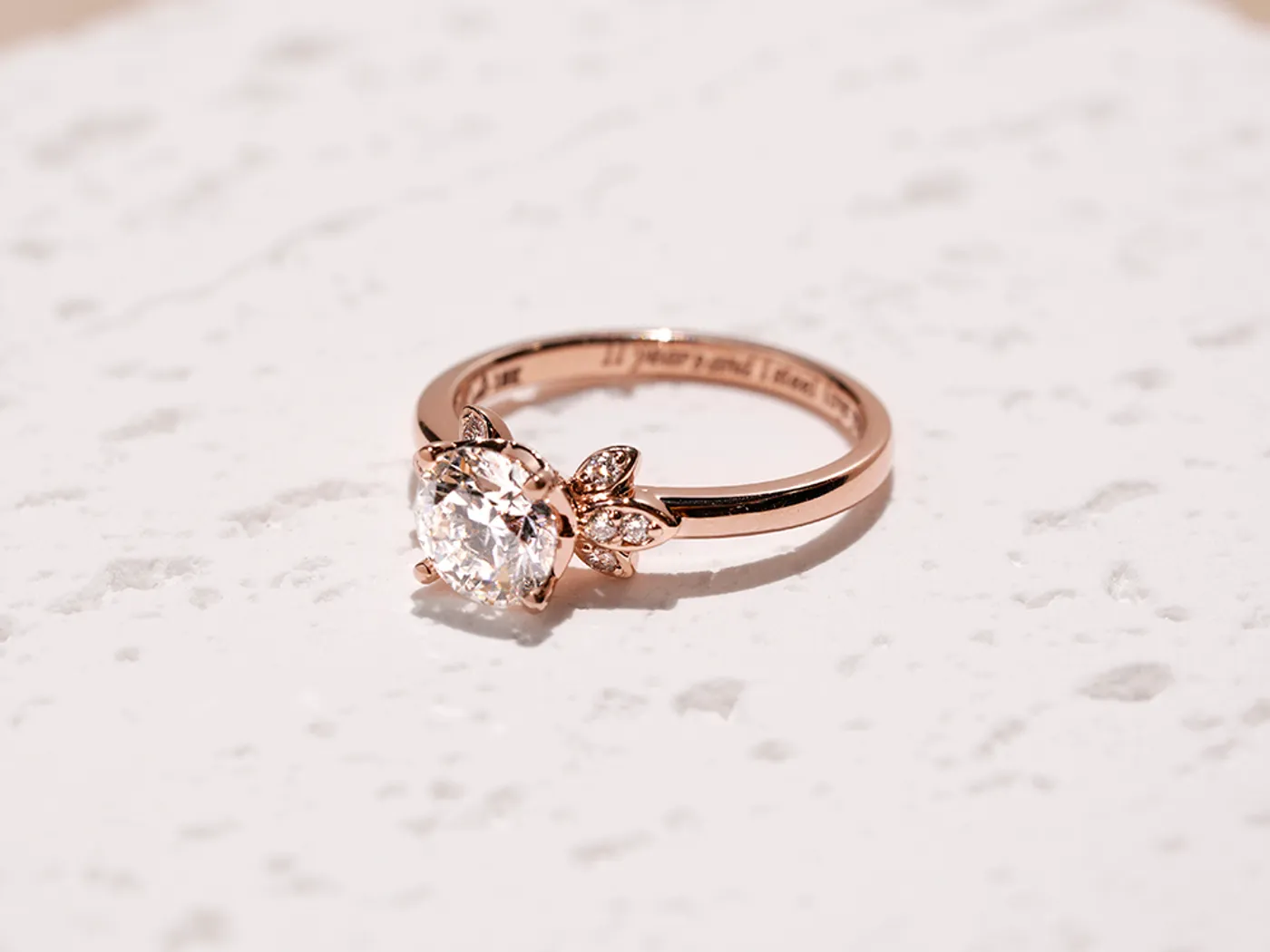 18k Rose Gold Diamond Ring — view 2