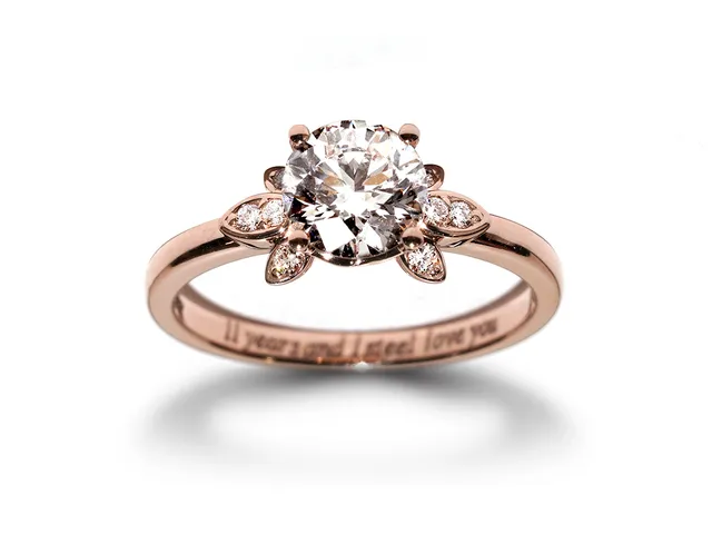 18k Rose Gold Diamond Ring