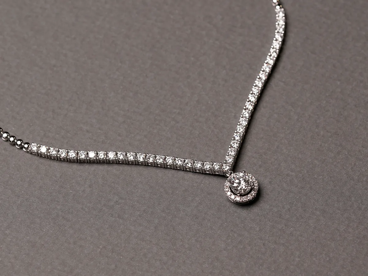 18k Three Way Diamond Necklace — 1