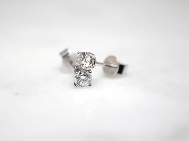 PT Earrings with GIA