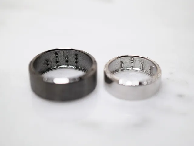 18k White & Black Gold Wedding Band