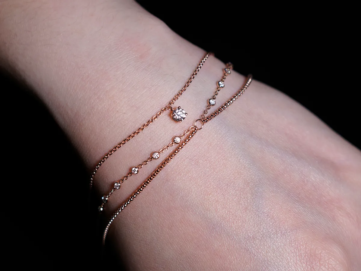 18k Rose Gold Diamond Anglet — 1
