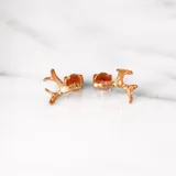 鹿角耳環 · 玫瑰金 1