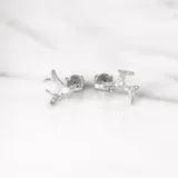 鹿角耳環 · 白金 1