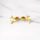 鹿角耳環 · 黃金 2