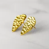 崖耳環（原面） · 黃金 1