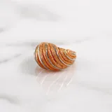 羽環 戒指 · 玫瑰金＋白金 1