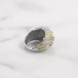 羽環 戒指 · 白金＋黃金 2