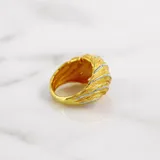 羽環 戒指 · 黃金＋白金 3