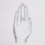 蕾絲 戒指 · 白金 3