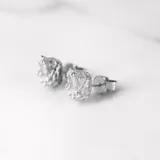 獅子耳環 · 白金 1