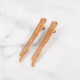 樹皮耳環 · 玫瑰金 1