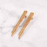 樹皮耳環 · 玫瑰金 2