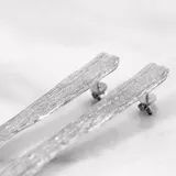 樹皮耳環 · 白金 2