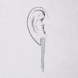 樹皮耳環 · 白金 3