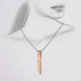 樹皮吊墜 · 玫瑰金 3